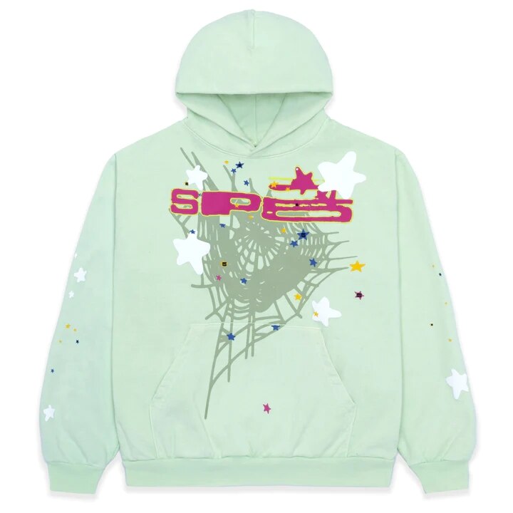Spider Letter Print Hoodie – Unisex Streetwear, Sizes S–XL, Bold Graphic Design