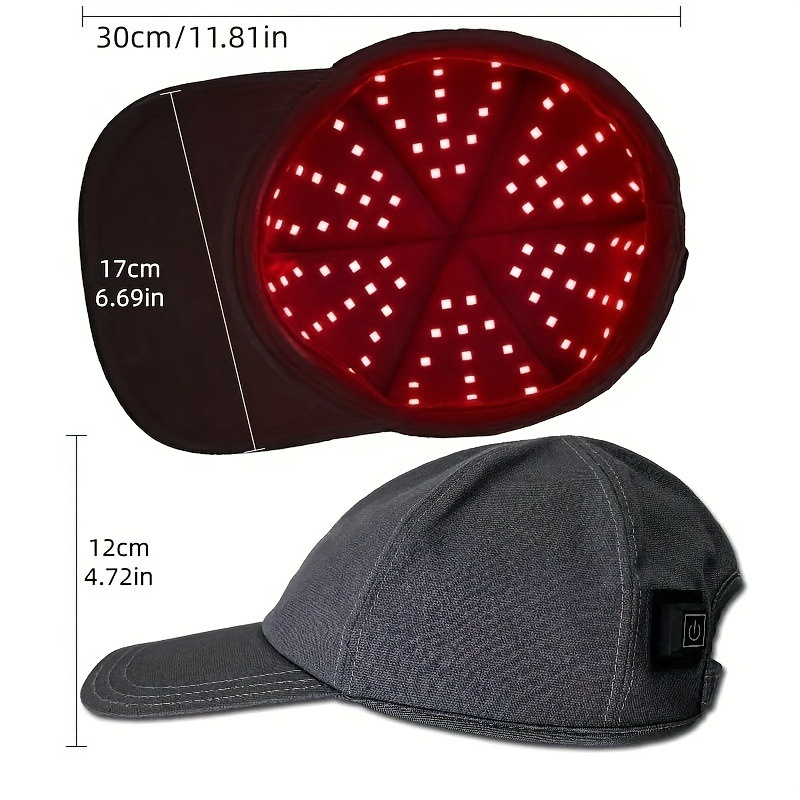 Red Light Therapy Hair Growth Cap – 650nm LED, Portable, Scalp Stimulation & Hair Care