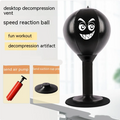 Desktop Punch Speed Ball – PU Material, Stress Relief & Fitness, Black & Red