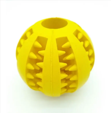 Interactive Slow Feeder Dog Ball – Food-Grade Rubber, Treat Dispensing, Dental Health, 3 Colors