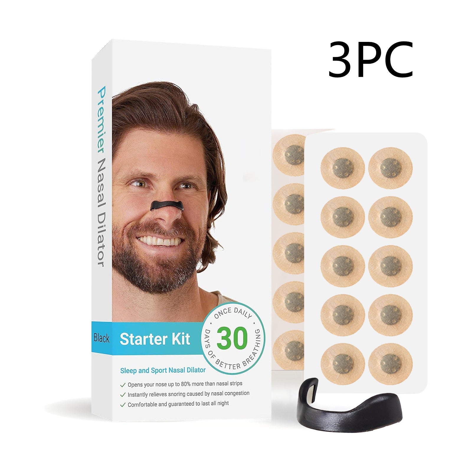 Magnetic Nasal Dilator Strips for Better Sleep & Snoring Relief – Multiple Pack Sizes