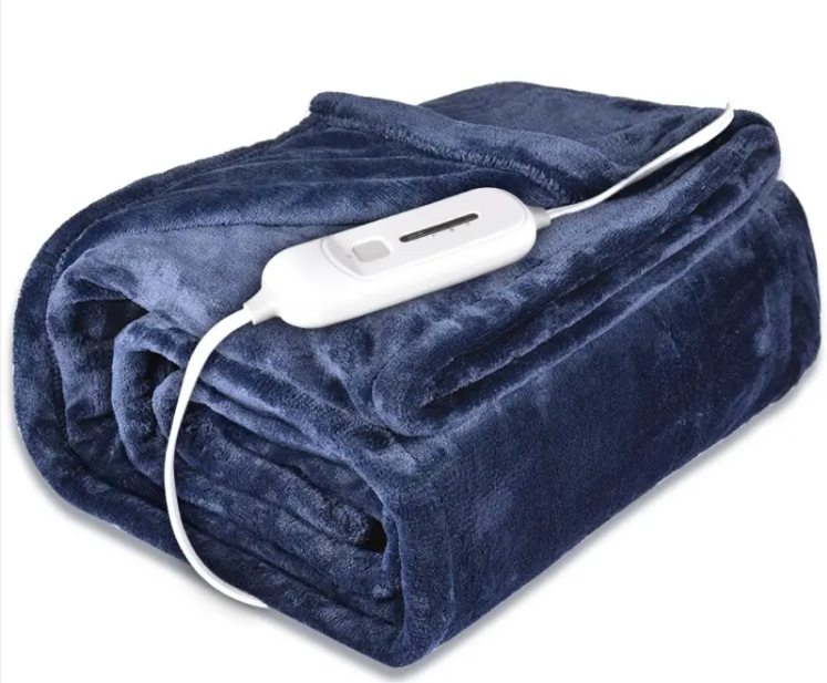 Electric Heated Blanket 50x60in – 3 Heat Settings, ETL Certified, Auto-Off, Washable Flannel