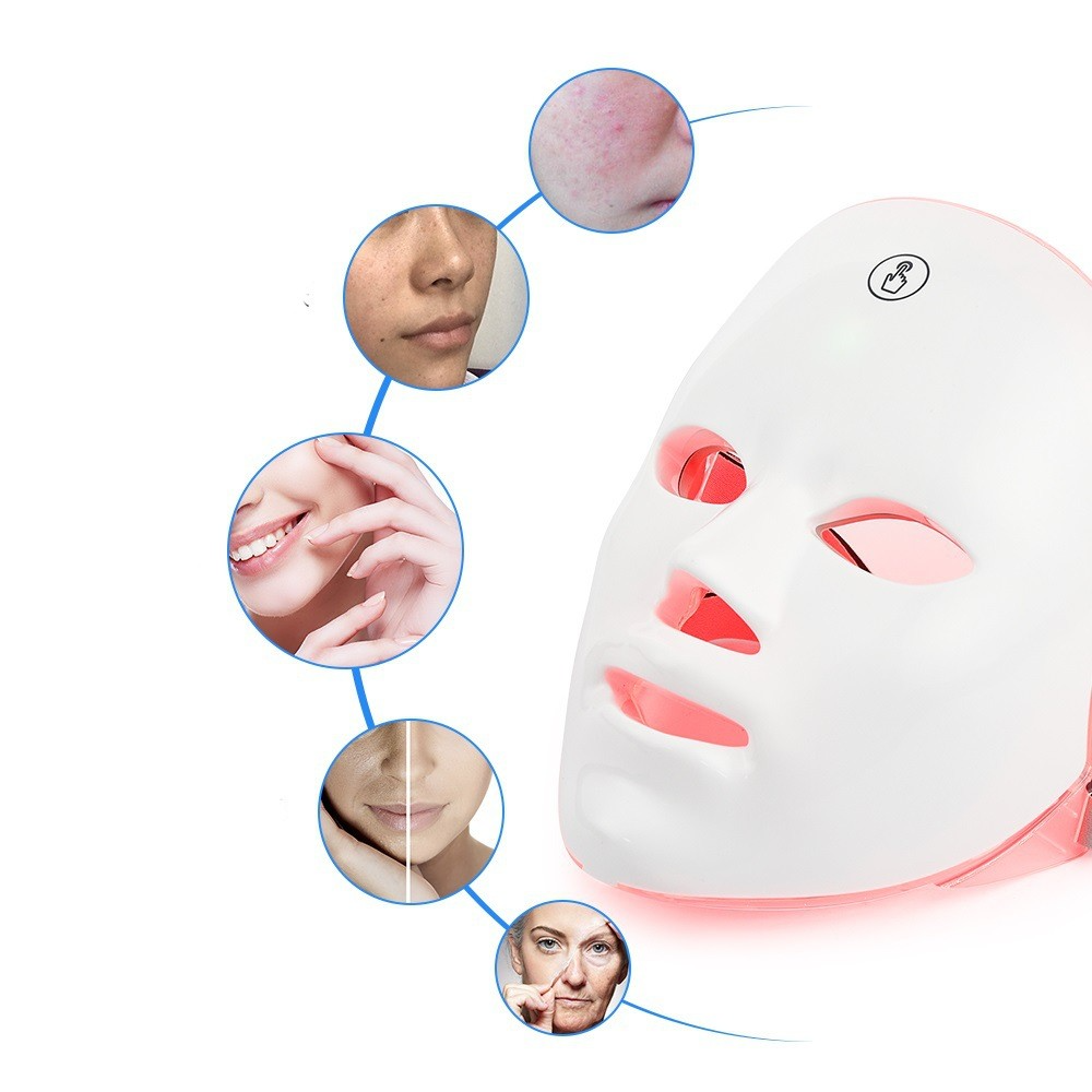 LED Light Therapy Face Mask for Skin Rejuvenation – 12W, USB Powered, Anti-Aging & Acne Treatment