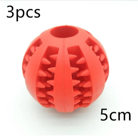 Interactive Slow Feeder Dog Ball – Food-Grade Rubber, Treat Dispensing, Dental Health, 3 Colors