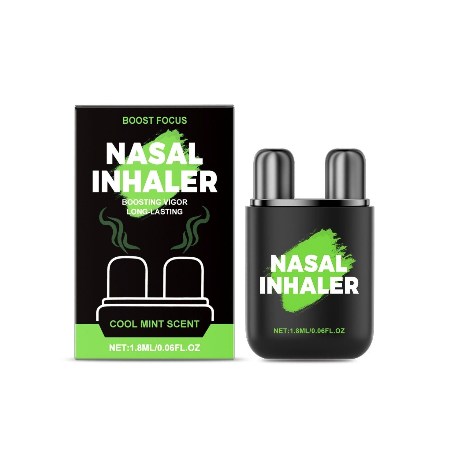 Menthol Nasal Inhaler 1.8ml – Peppermint & Ginger, Portable Congestion Relief